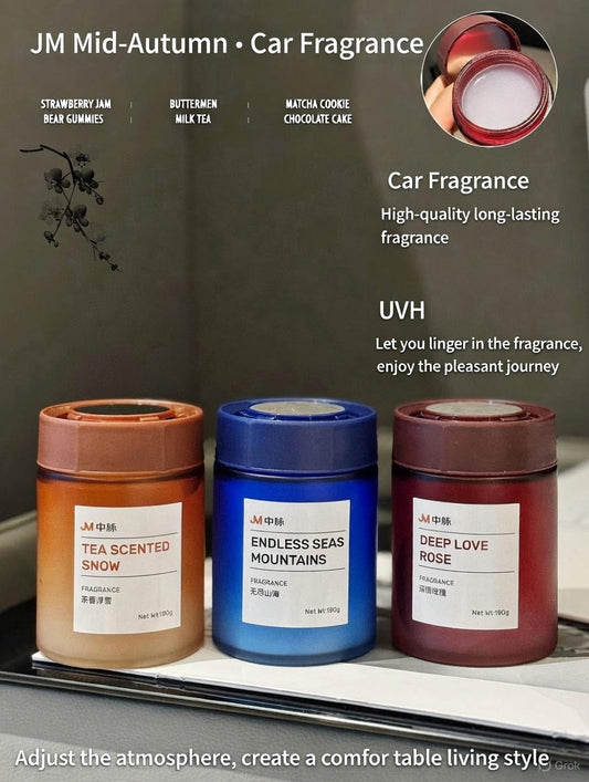 JM mid-range car balm, the mild fragrance of plant essence is hidden in the fresh air of the car, often accompanied by the car fragrance